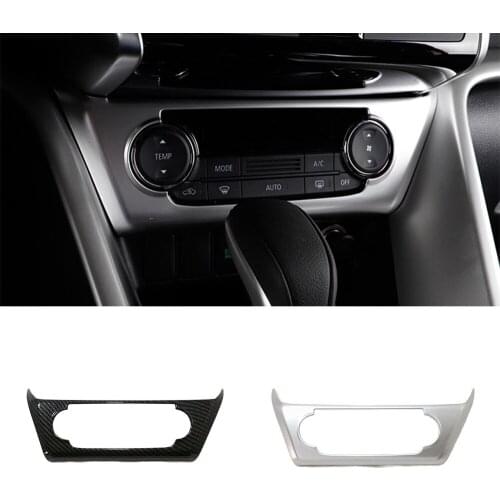 For Mitsubishi Eclipse Cross 2017 2018 ABS Matte/Carbon Fiber Car air conditioner Adjustment Switch panel Cover Trim Accessories