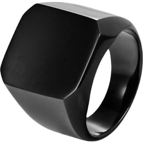 Classic Simple Rings For Men Thick Gold Color Cocktail Party Mature Stable Design Mens Ring Birthday Finger Jewelry Accessories