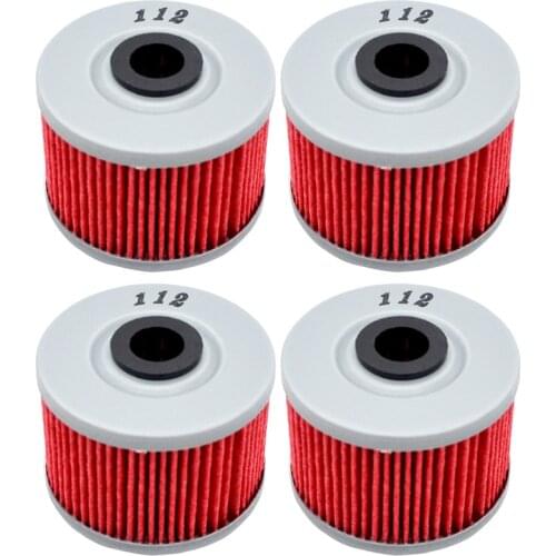 4pcs Oil Filter For KAWASAKI KLX300 KLX 300 1996-2008 KLX450R KLX 450R 2008-2014 KSR110 2002-2011 KX450F KX 450F 12-15