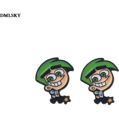 MD010 DMLSKY Cute Stud Earrings Cartoon Earrings Jewelry Stud Earring Pendant for Kids Gift