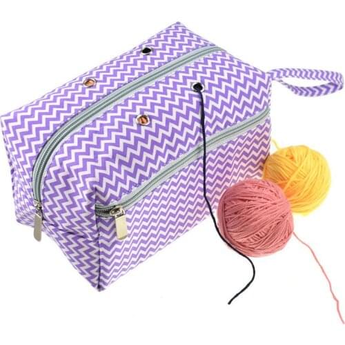 Multi-function Yarn Storage Bag Organizer with Divider for Crocheting Knitting Organization Portable Yarn Holder Tote for Travel