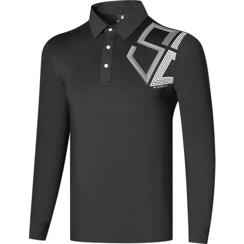 Men Golf Shirt 2021 Autumn New Clothing Long Sleeves Polo-Shirt