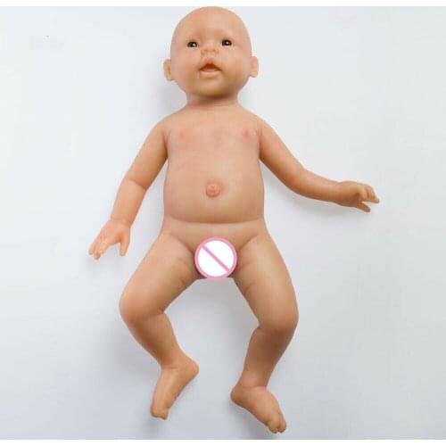 19inch Full Silicone Newborn Baby Girl Silicone Reborn Doll Kids Xmas Gift Baby Doll Toy