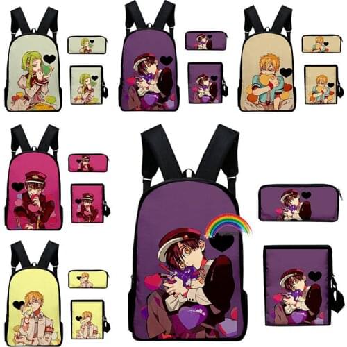 2020 Fashion New Toilet-bound Jibaku Shounen Hanako-kun Backpack Travel Backpack Boy Student girl Canvas Bag unisex