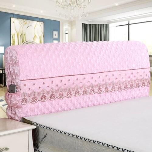 Silk-like Deluxe Edition Headrest Lace Bed Headboard Cover Bedspread Size 120/150/180/220/230x55cm Bedside Cover