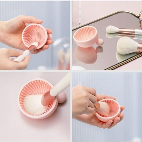 Silicone Makeup Brush Cleaner Make Up Washing Brush Washing Cosmetic Foundation Makeup Brush Cleaner Pad Scrubber Board Tool