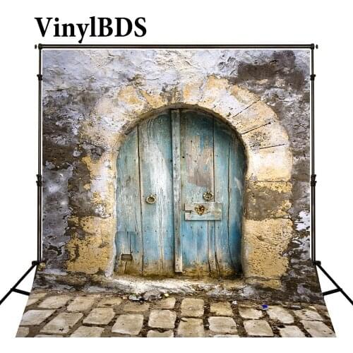 VinylBDS 10x10ft Wood Door Photography Background Vintage Photography Backdrops for Photocall Wedding