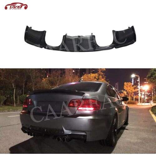 Carbon Fiber Rear Lip Diffuser Spoiler for BMW E92 M3 Coupe E93 M3 Cabriolet 2009 - 2012 Car Bumper Protector V Style