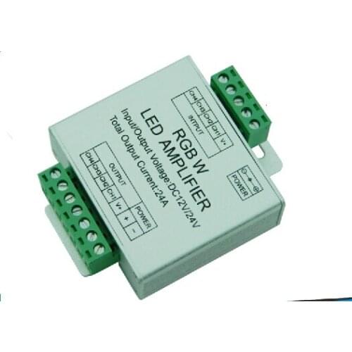 20pcs SMD5050 RGBW LED flexible strip tape amplifier DC12/24V 24A aluminum rgbw amplifier 6Ax4 channel 12v 288w 24v 576w