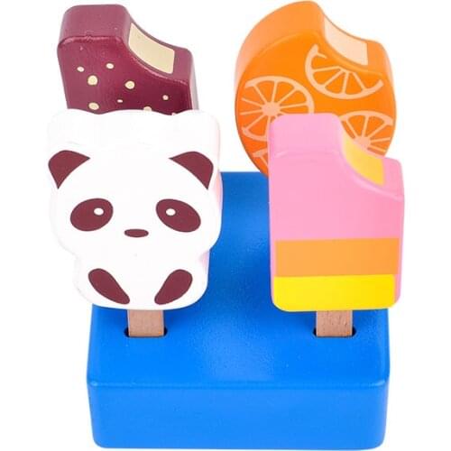 4Pcs/lot Kids Kitchen Toys Ice Cream Kitchen Food Toys Children Wooden Toys Play House Gift Toys for Preschool Girl Boy
