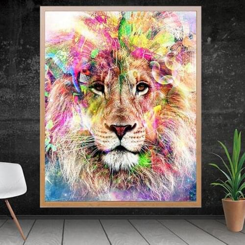 5D Diamond Painting Full Drill Square/Round Lion DIY Animal Diamond Embroidery Sale Pictures With Rhinestones Home Decortion