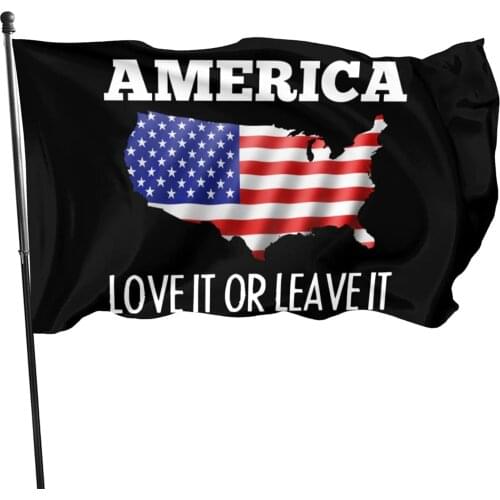 America Love It Or Leave It Flag,3x5ft Uv Resistant Yard Decoration Outdoor Durable Sign Banner Flag