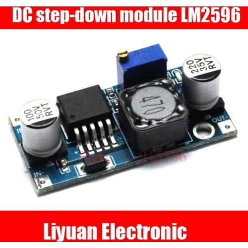 FREE SHIPPING 50PCS/LOT DC step-down module LM2596 BUCK high efficiency power adjustable DC-DC vehicle power supply