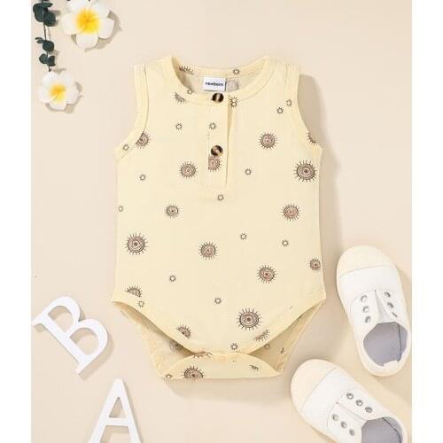 Summer Baby Onesie Toddler Girls Cotton Bodysuits Baby Boys Clothing Newborn Leaf Out Clothes 0-12m