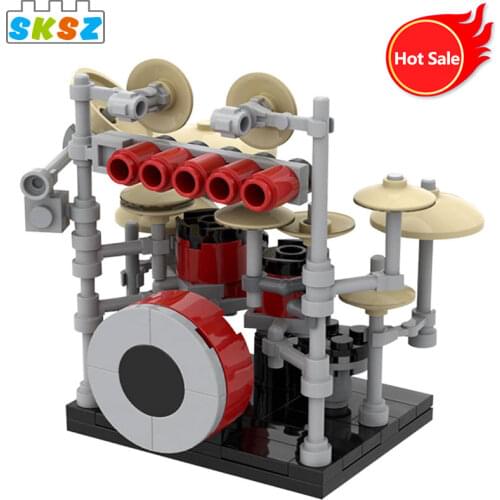 Children Xmas Gift Musical Instrument Bricks Assembly Drum Kit Model Moc Building Blocks Kids Christmas DIY Educational Toys
