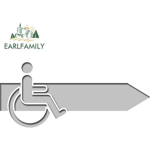 EARLFAMILY 13cm x 5.7cm for Disabled Sign Funny Car Stickers Air Conditioner Motorcycle Decal Occlusion Scratch Car Styling