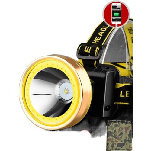 The head-mounted headlight glare bright led rechargeable flashlight household illumination lamp night fishing long-range sensor