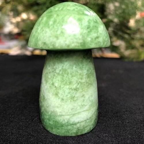 Mushrooms Figurine Natural Stones Carved Crafts Decor Quartz Healing Crystal Reiki Statue Trinket Gift Gems home Ornament