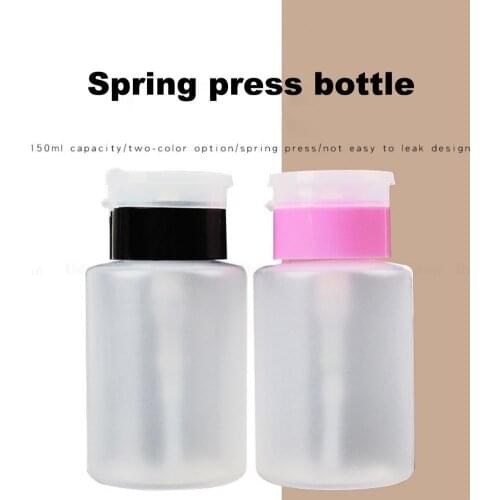 150ml Nail Press Bottle Excellent Sealing Nail Polish Remover Alcohol Liquid Empty Container Manicure Salon Bottles