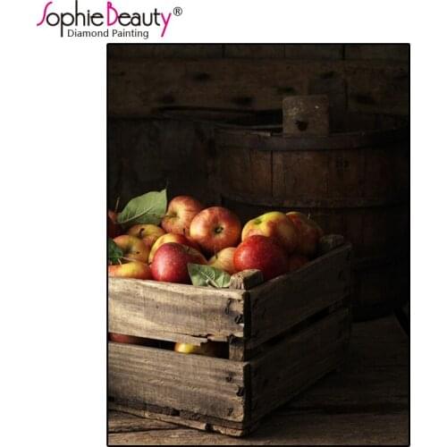 Sophie Beauty Cross Stitch Full Diy Diamond Painting Embroidery Tempting Fruit Apple Rhinestone Handwork Mosaic Home Decro Craft