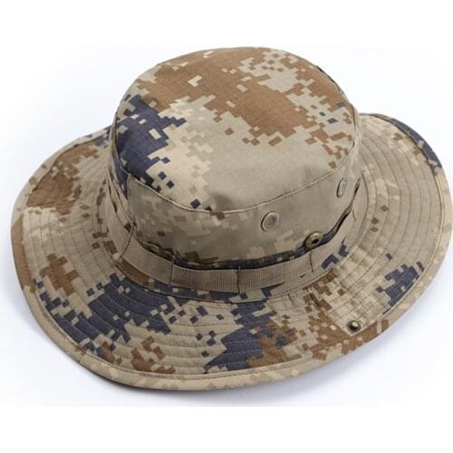 Hiking Hunting Hats Camouflage Tactical Cap Boonie Hat US Army Caps Camo Men Outdoor Sports Sun Bucket Military Cap Fishing 60CM