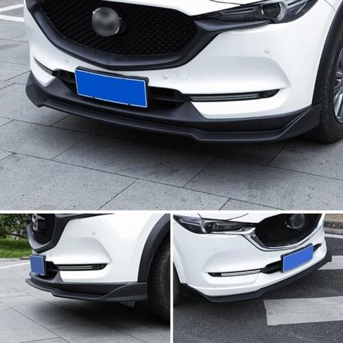 CEYUSOT FOR Mazda Cx-8 Body Kit Front Bumper Anterior Lip 2017 18 19 20 ABS Front Bumper Black Trim Cover Accessories Mazda Cx8