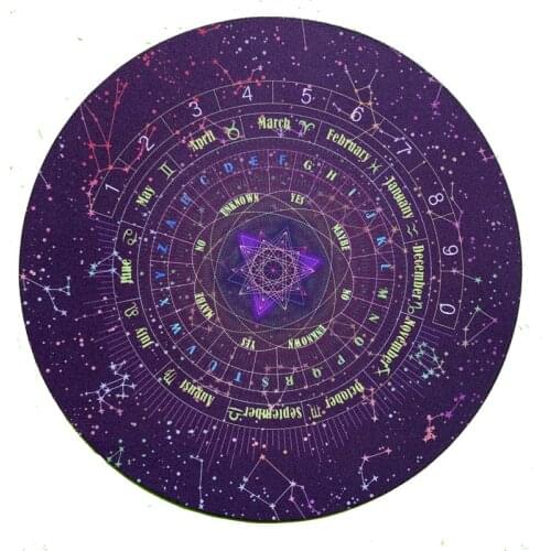 Round Pendulum Divination Tablecloth Tarots Card Pad Runes Altar Table Cloth Constellation Magic astrology Witch Board Game Pad