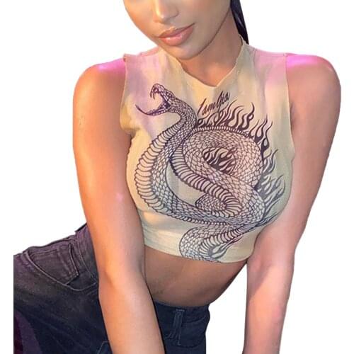 Summer casual sexy Women Fashion Animal Print Tank Tops Stylish Sleeveless Crop Vest for Ladies Female