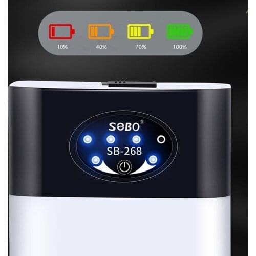 Power Air Pump Compressor For Aquarium Fish Tank Accessories Exhaust 8800MAH Portable Ultra Silent Oxygen Pump