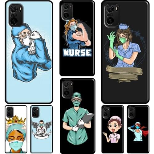 Cartoon Medicine Doctor Nurse For Xiaomi Redmi Note 9 7 8 Pro 8T 9S Note 10 Pro Case For Redmi 9C 9A 8A 7A 9 9T Coque