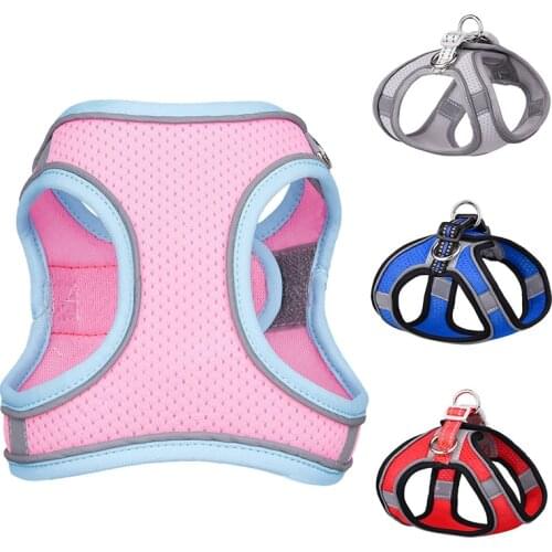 Soft Reflective Dog Chest Harness and Leash Breathable Adjustable Pet Pull Leash Dog Cat Accessories for Xmall Small Medium Dogs