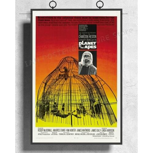 NJ768 PLANET OF THE APES Movie Rare Charlton Heston Wall Sticker Silk Poster Art Home Decoration