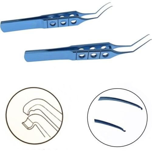85mm Blomberg Pierse Capsulorhexis Forceps Angular/Curved Ophthalmic surgical instruments