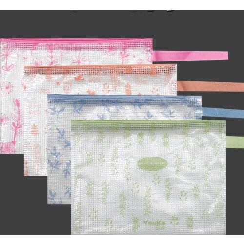 1pc A4 A5 A6 Floral Folder File Bag Durable Pvc Waterproof File Folder School Stationery Office Supplies