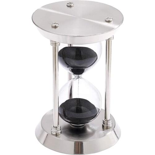 Three-pillar Metal Hourglass 15 Minutes Sand Timer 3 Colors Sand Watch for Home Office Desk Decorations
