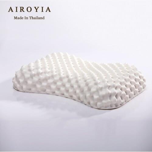 AIROYIA Thailand imported 93% natural latex pillow adult heart-shaped granule beauty protection cervical pillow gift box pillow