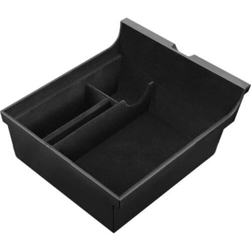 Anti-skid Center Console Organizer Drawer Box Black Flocking Car Interior Storage Box for Model Y New Accessories