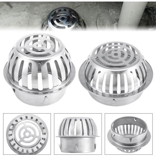 1Pcs 100mm/150mm Leaf Grille Gutter Strainer Stainless Steel Downpipe Stop Leaf Drains Rainwater Discharge