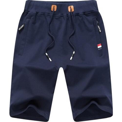 Summer Casual Shorts Men Solid Breathable Elastic Waist Beach Cotton Male Shorts Homme Brand Clothing Size M-5XL