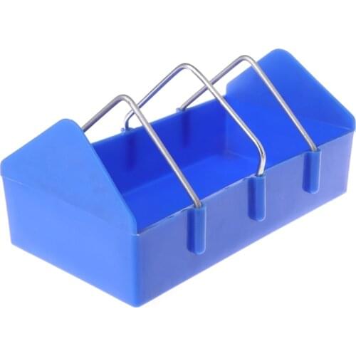 Pigeon Feeder Water Food Feeding Birds Parrots Hanging Cage Rectangle Supplies