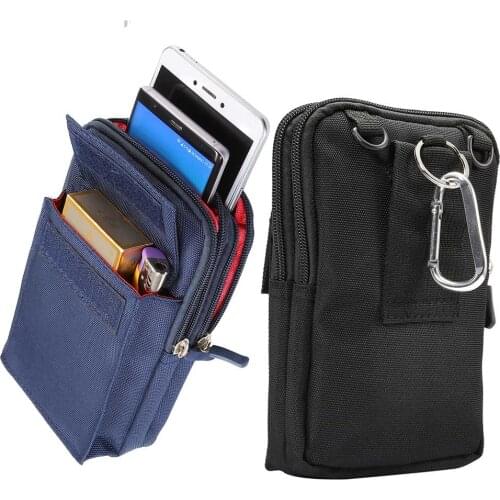 Large Size 6.4 inch Wallet Phone Bag for IPhone/Power Bank /cigarette Shoulder Bag Outdoor Sport for Samsung/Huawei Army Cover