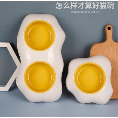 Pet Supplies Cat Food Bowl Drinking Bowl Pet Tableware Egg Yolk Bowl