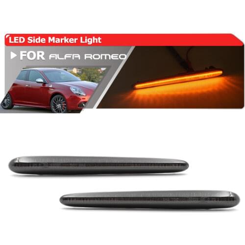2x Smoked Front Led Side Marker Lights Turn Signal Blinker Indicator Lamps For Alfa Romeo Giulietta 940 Juliet Veloce Ti Sprint