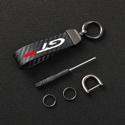 High-Grade Leather Car KeyChain For Peugeot 106 107 108 206 207 208 306 307 308 407 408 508 2008 3008 4008 5008 GT GTLINE Car