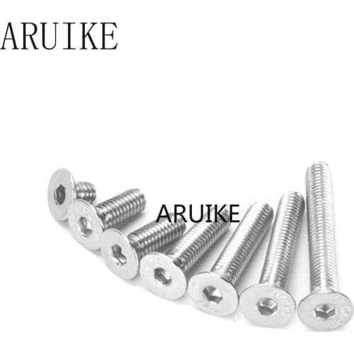 100pcs DIN7991 M3x25 mm M3*25 flat head countersunk 304 Stainless Steel Hex Socket Head Cap Screw