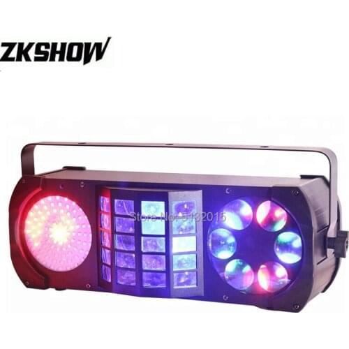 2PCS/Lot LED Strobe Laser Derby Gobo Moonflower Effect Light DJ Disco Party Club Wedding Event Hire Pro Stage Lighting Equipment