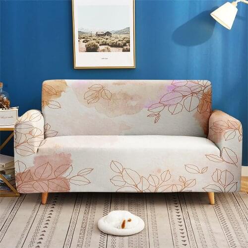 3D Print Chinese style Lotus Elastic Couch Cover Sofa Custom Sofa Protector For Living Room Bedroom Home Decor 1/2/3/4-seater