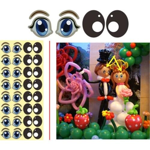 5 PCS Eyes Magic Balloon eyes stickers balloon Doll Balloons Eye Decals Wedding Balloons Decorations DIY Wholesale