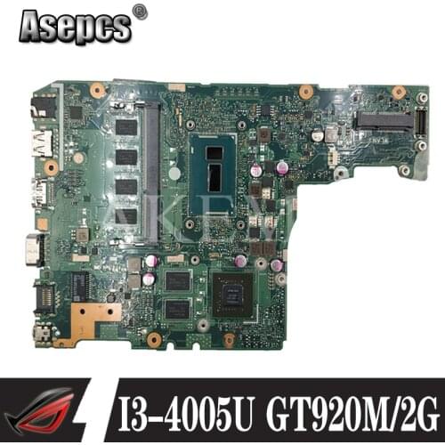 Akemy X302LJ Motherboard For Asus X302LJ X302L Laotop Mainboard with I3-4005U CPU GT920M/2G