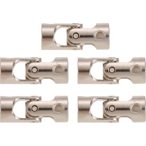 5pcs Stainless Steel 4 to 4mm Full Metal Universal Joint Cardan Couplings for RC Car and Boat D90 SCX10 RC4WD